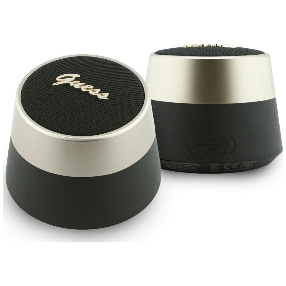 Guess 5 W Script Metal Logo Bluetooth-kõlar, must