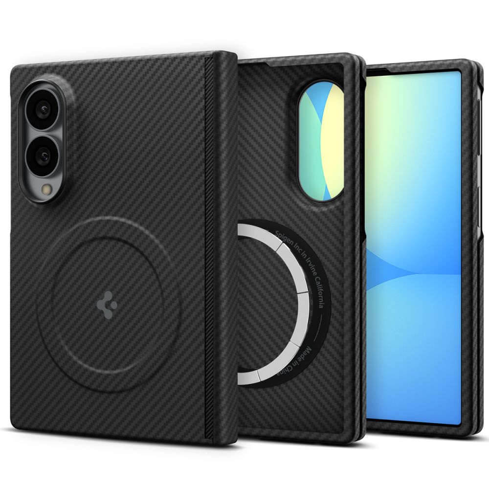 Spigen AirSkin Aramid MagFit MagSafe ümbris mudelile Samsung Galaxy Z Fold 8, must