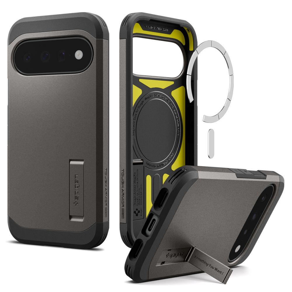 Spigen Tough Armor Mag MagSafe ümbris mudelile Google Pixel 11, tumehall