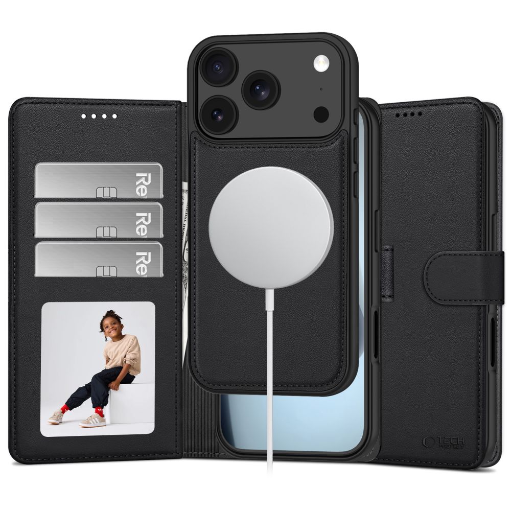 Tech-Protect Wallet MagSafe ümbris mudelitele iPhone 17 Pro / 18 Pro, mattmust