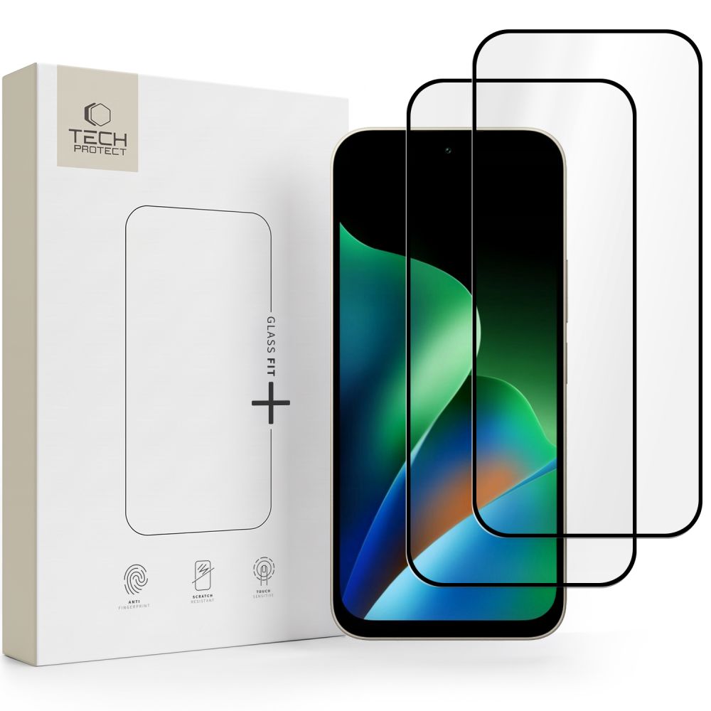 Tech-Protect Glass Fit+ 2 karastatud kaitseklaasi komplekt mudelile Xiaomi Redmi 17 4G / 5G – must