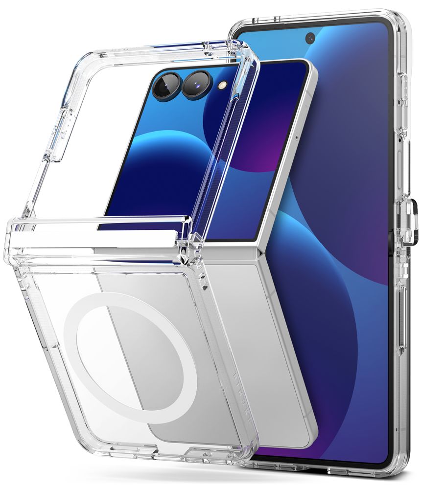 Ringke Fusion Flap Magnetic MagSafe ümbris mudelile Samsung Galaxy Z Flip 8 – läbipaistev
