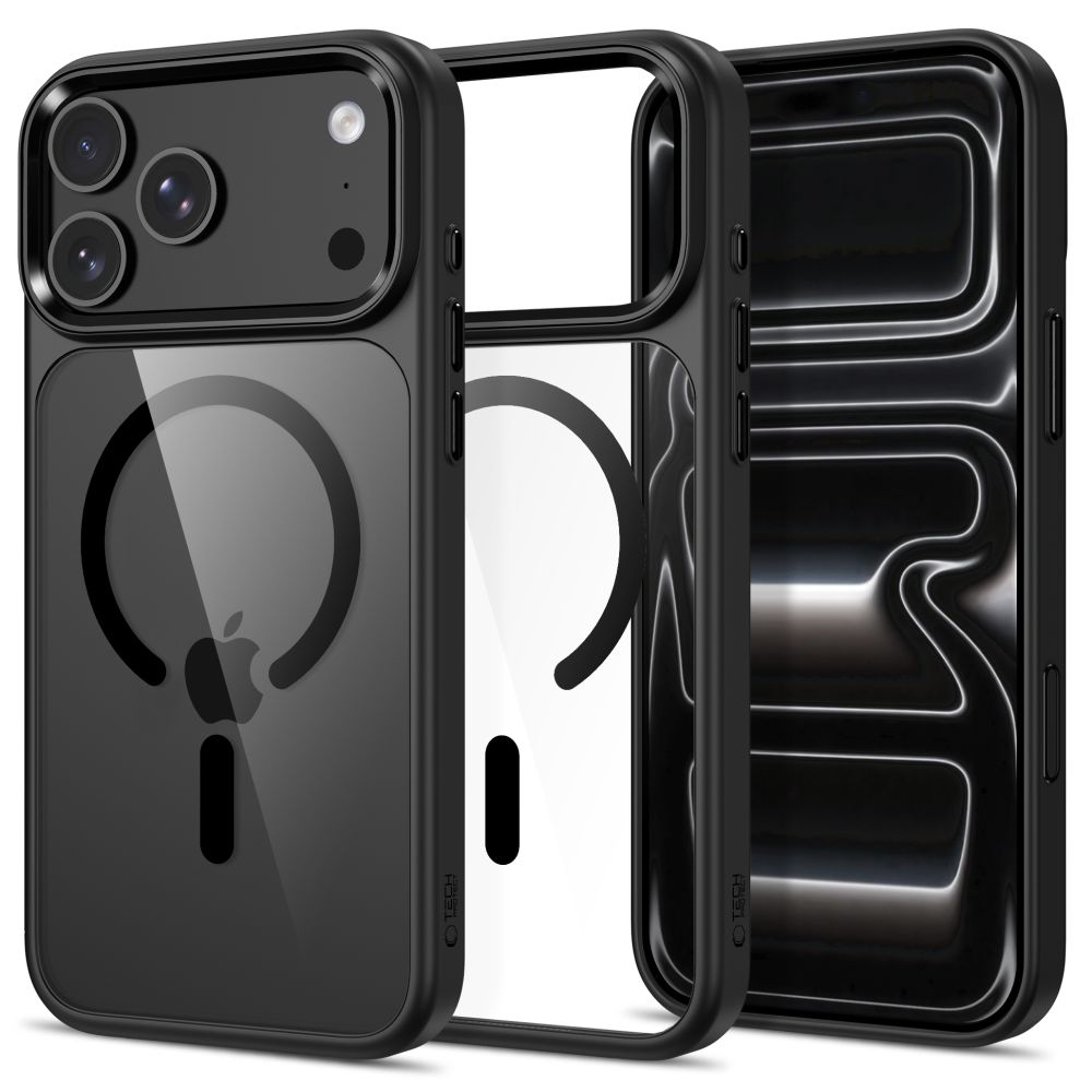 Tech-Protect Magmat MagSafe CC ümbris mudelile iPhone 17 Pro / 18 Pro – läbipaistev must