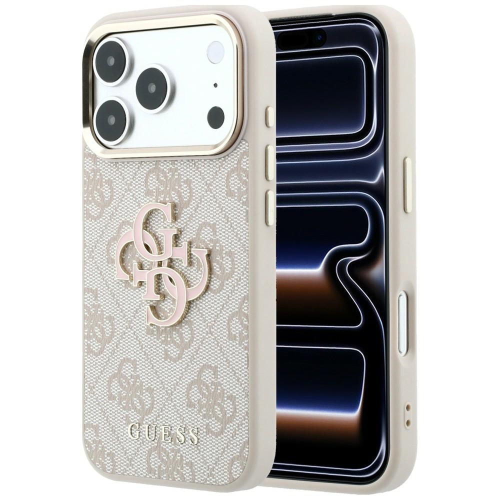 Guess 4G & Big Resin Logo ümbris mudelile iPhone 17 Pro / 18 Pro – värv: roosa