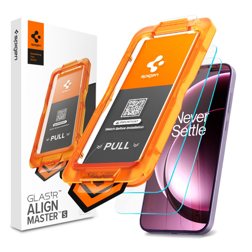 Spigen Glas.tR AlignMaster Slim karastatud klaas, 2 tk, OnePlus 15