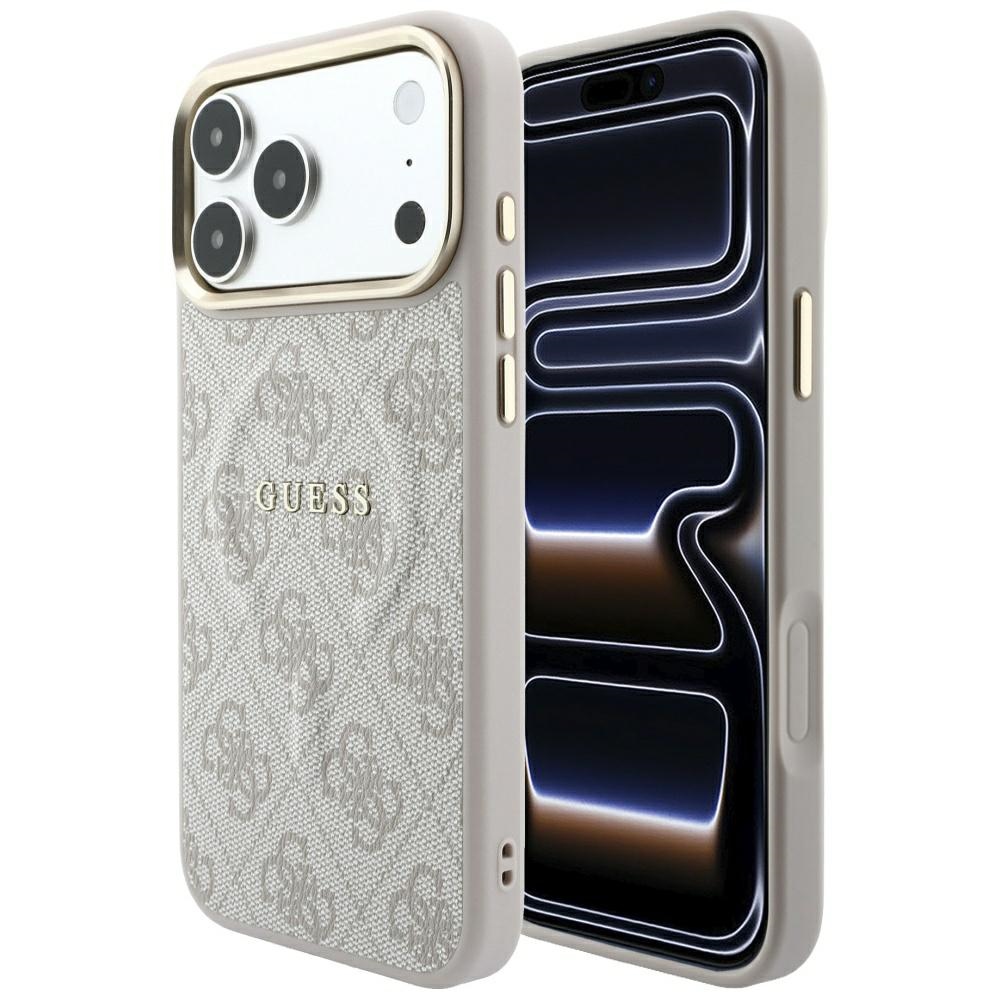 Guess Embossed 4G Classic MagSafe ümbris mudelile iPhone 17 Pro Max / 18 Pro Max – värv: roosa