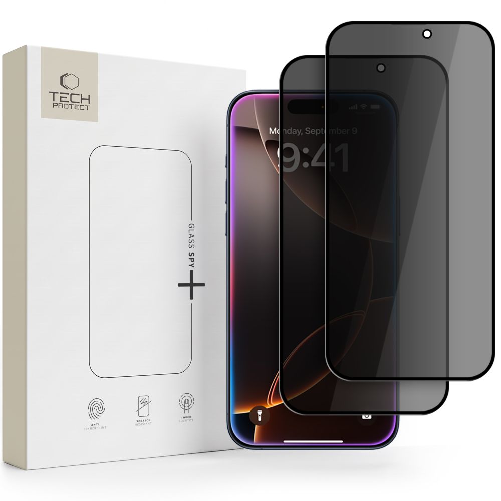 Tech-Protect Glass SPY+ privaatsust kaitsev karastatud klaas, 2 tk, iPhone 18 Pro Max