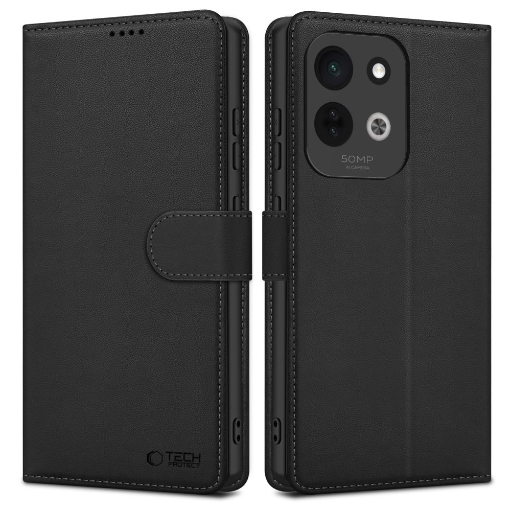 Tech-Protect Wallet ümbris Xiaomi Redmi 17 4G / 5G telefonile, must