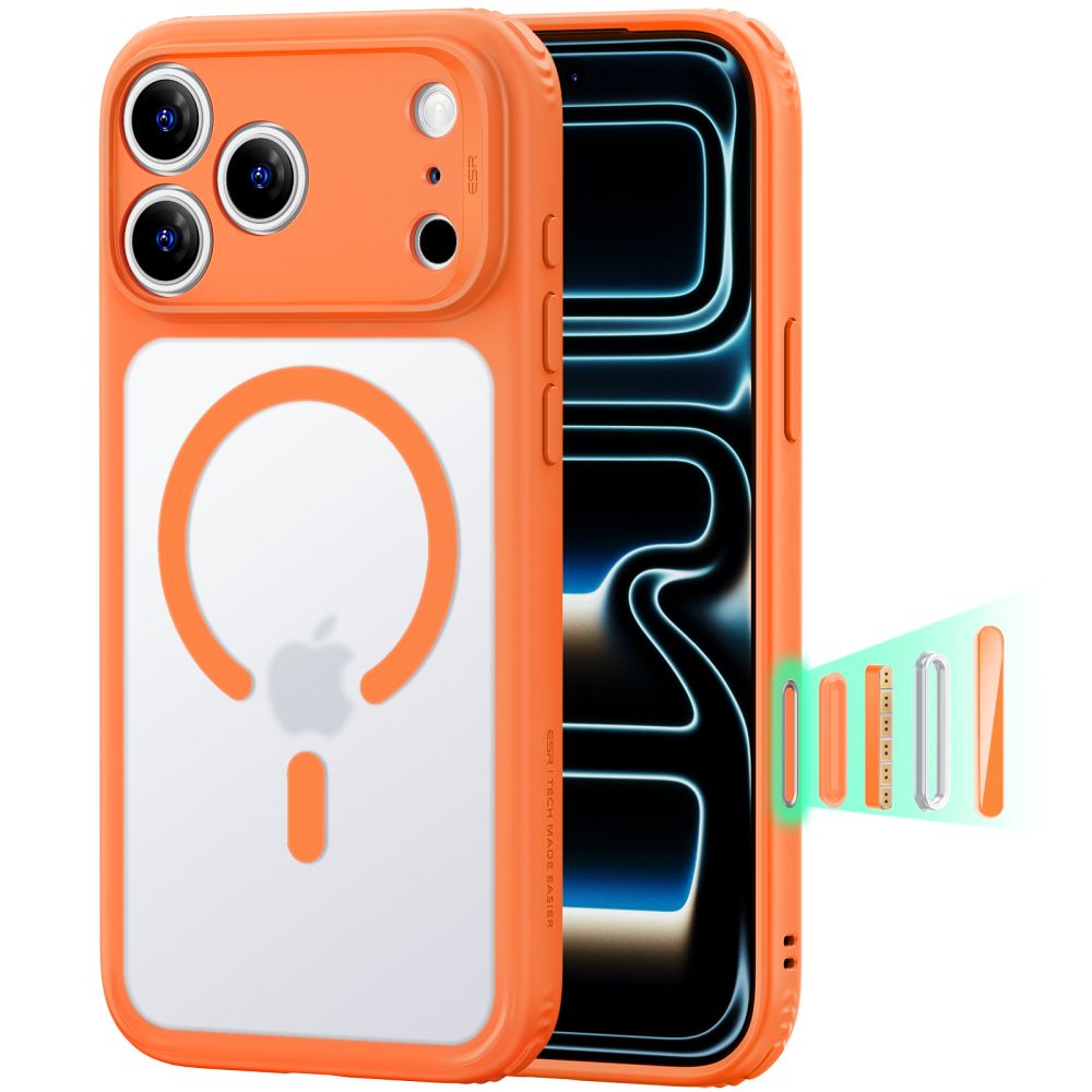 ESR Classic Hybrid MagSafe ümbris mudelitele iPhone 18 Pro / 17 Pro, oranž