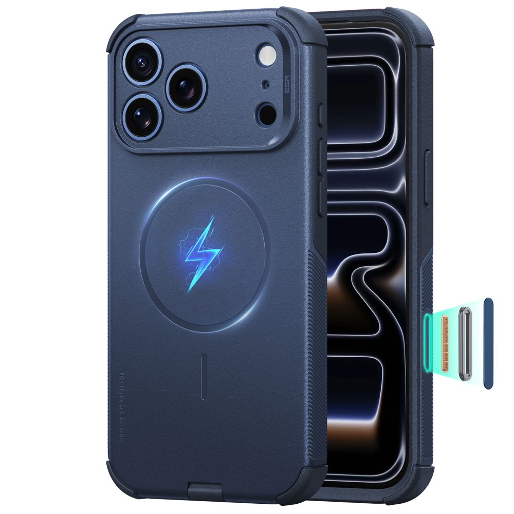 ESR Cyber Tough MagSafe ümbris mudelitele iPhone 18 Pro Max / 17 Pro Max, tumesinine