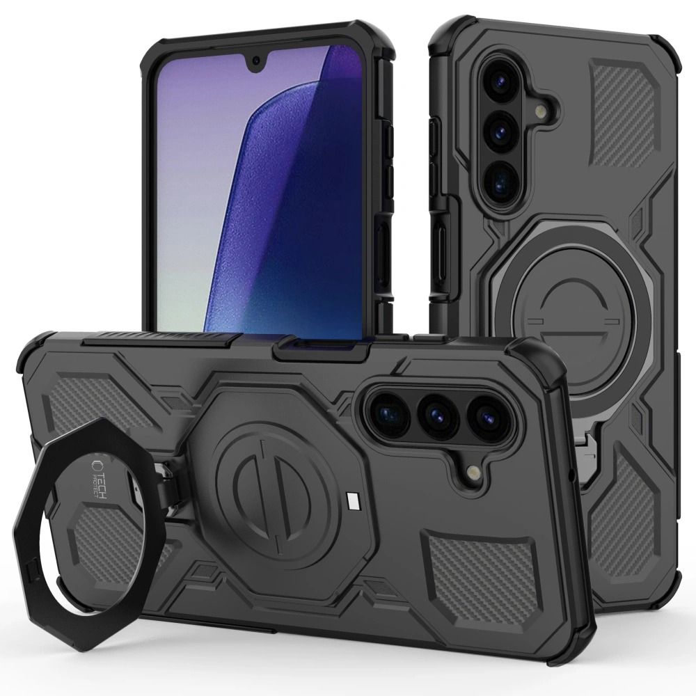 Tech-Protect TacticStand MagSafe ümbris mudelitele Samsung Galaxy A17 / A18 4G / 5G, mattmust