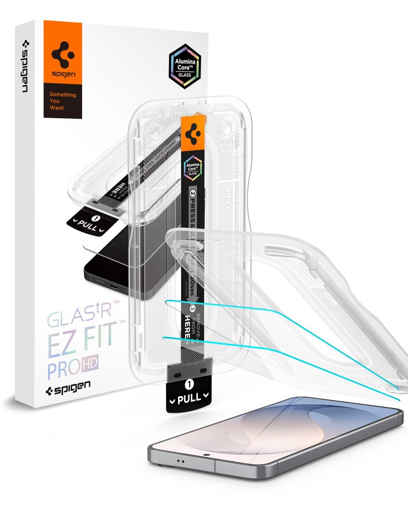 Spigen Glas.tR EZ Fit Pro AC 2 karastatud klaasi komplekt mudelile Samsung Galaxy S26 FE