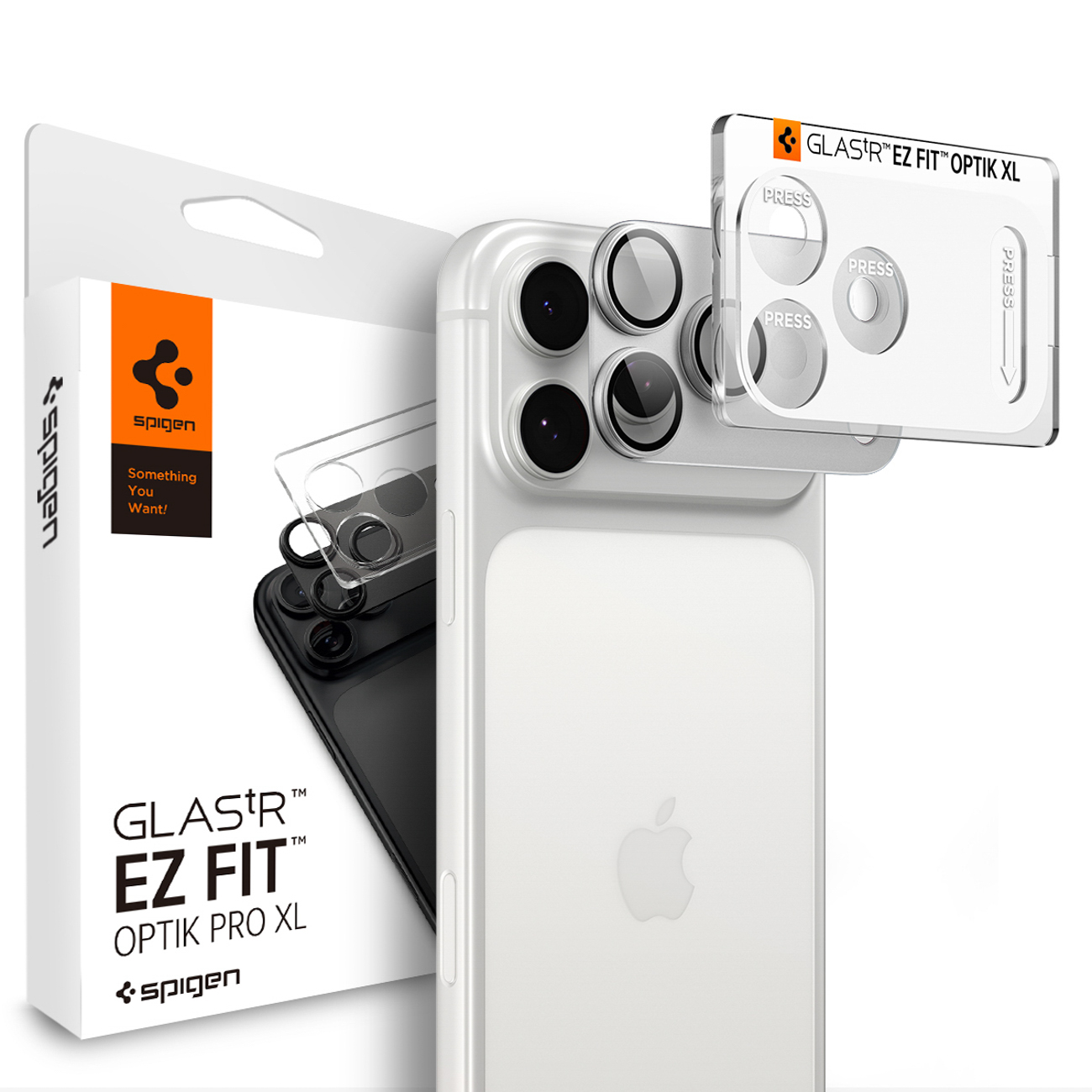 Spigen Optik Pro XL GLAS.TR EZ FIT karastatud klaas mudelile iPhone 18 Pro Max, hõbedane