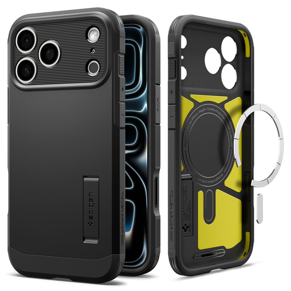 Spigen Tough Armor MagSafe ümbris mudelile iPhone 18 Pro / 17 Pro – värv: must