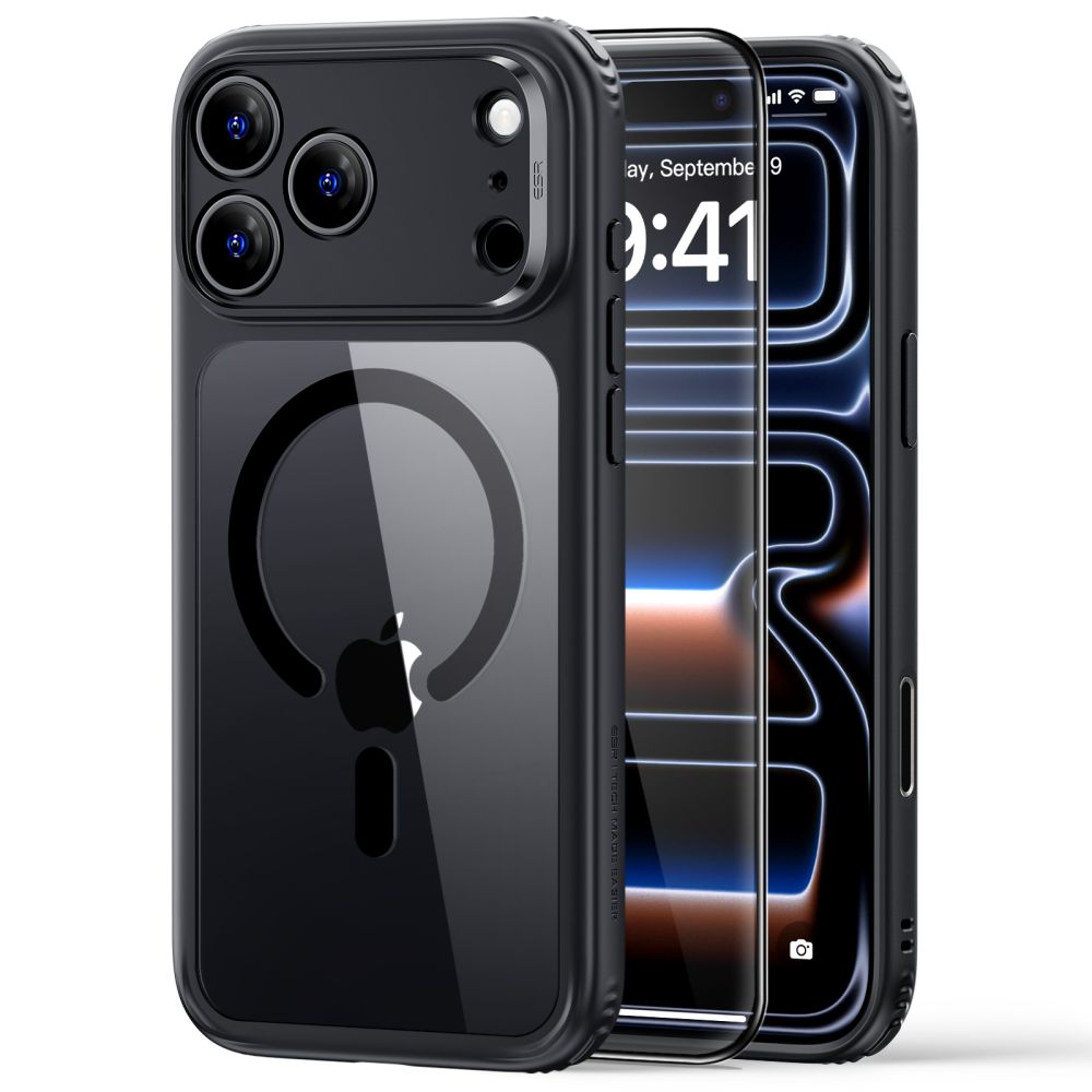 ESR Classic Hybrid MagSafe ümbris mudelile iPhone 18 Pro / 17 Pro – läbipaistev must
