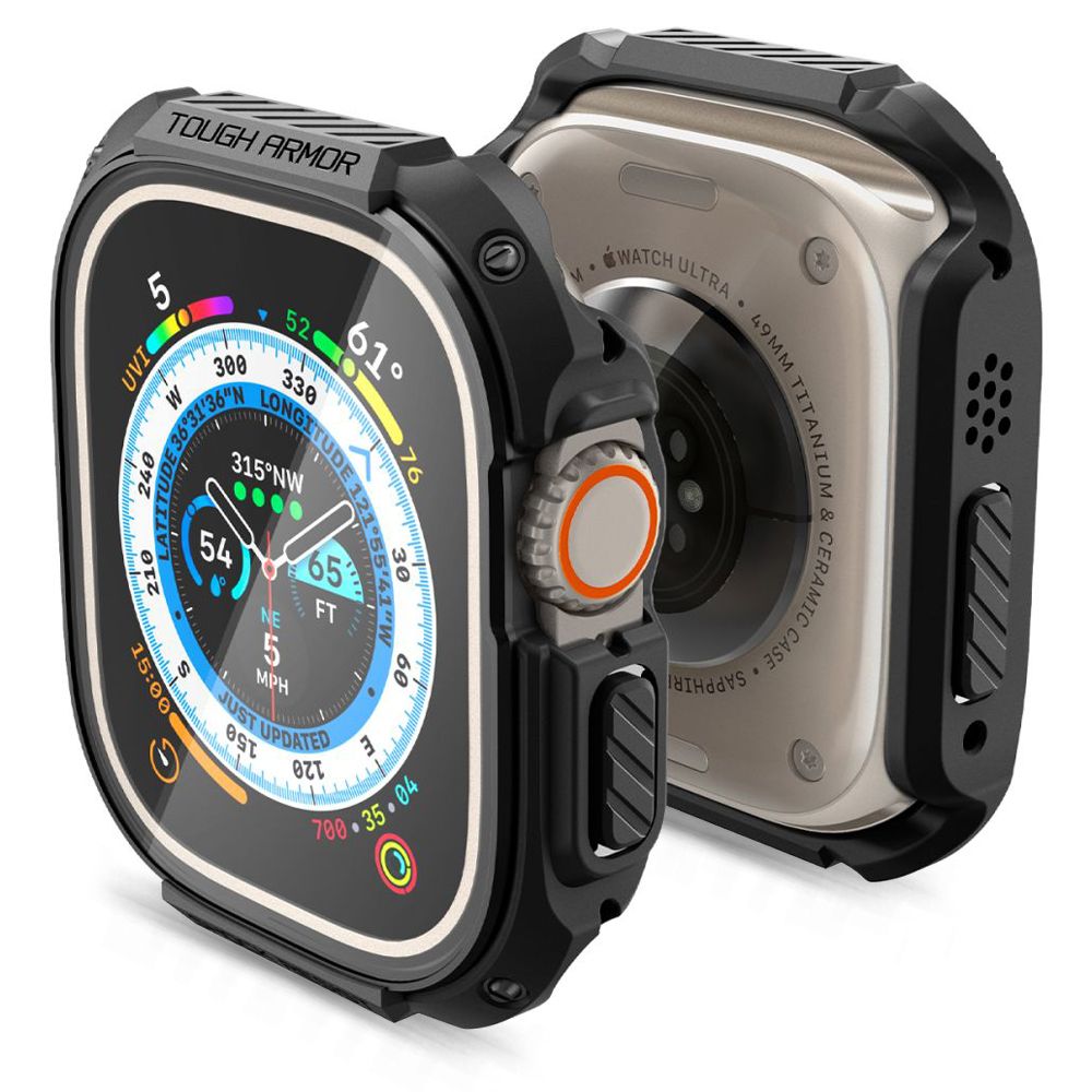 Spigen Tough Armor ümbris mudelile Apple Watch Ultra 49 mm, must