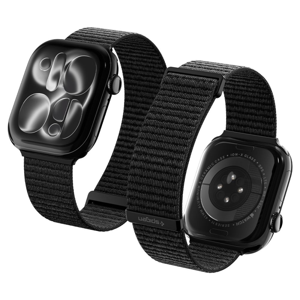 Spigen WBF01 rihm mudelitele Apple Watch 44 / 45 / 46 / 49 mm, must