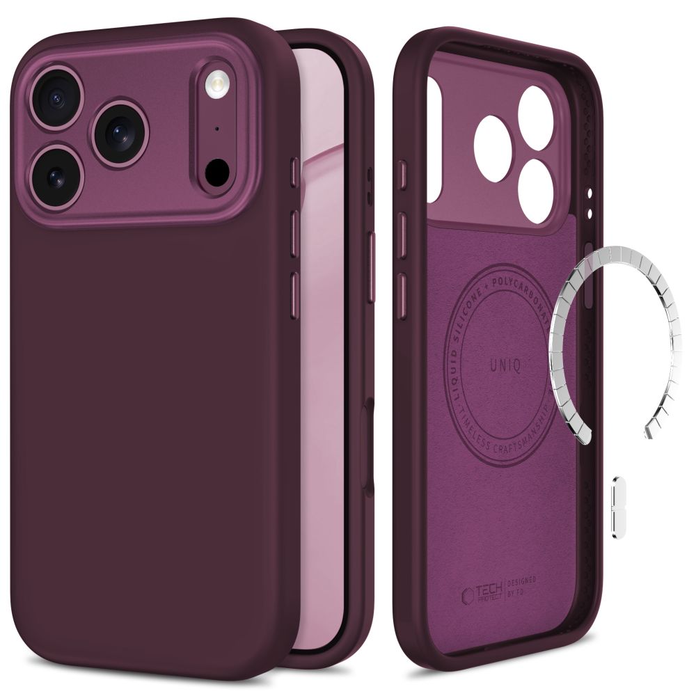 Tech-Protect Uniq MagSafe CC ümbris iPhone 18 Pro Max / 17 Pro Max jaoks, bordoopunane