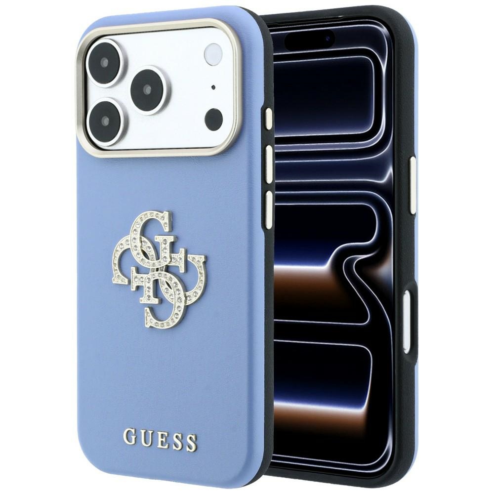 Guess Smooth & Big Strass Logo ümbris iPhone 18 Pro / 17 Pro – sinine