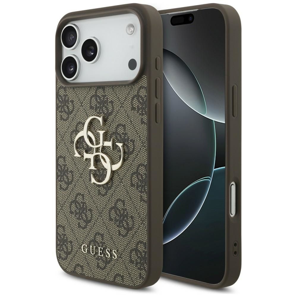 GUESS GUE005598 (4G PU Big Logo) kaitseümbris seadmele iPhone 18 Pro Max / 17 Pro Max, värv: pruun