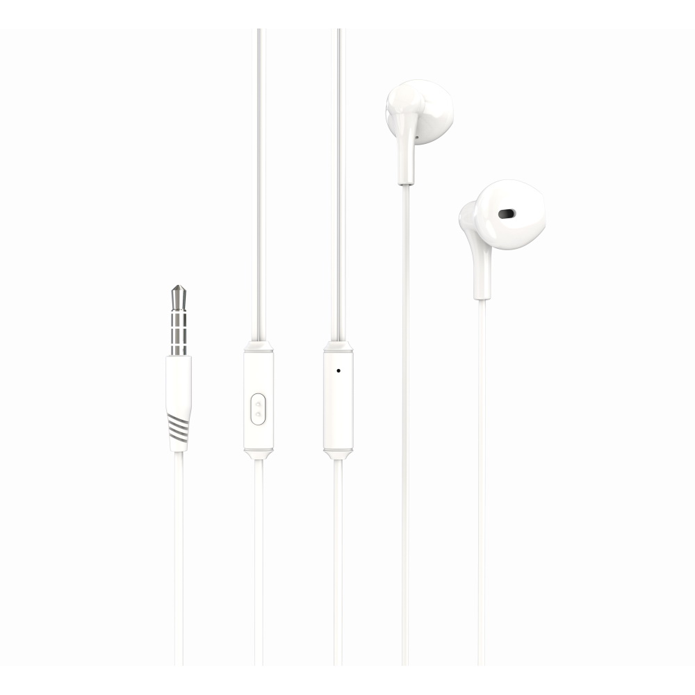 XO juhtmega kõrvaklapid EP39 jack 3,5mm, valged