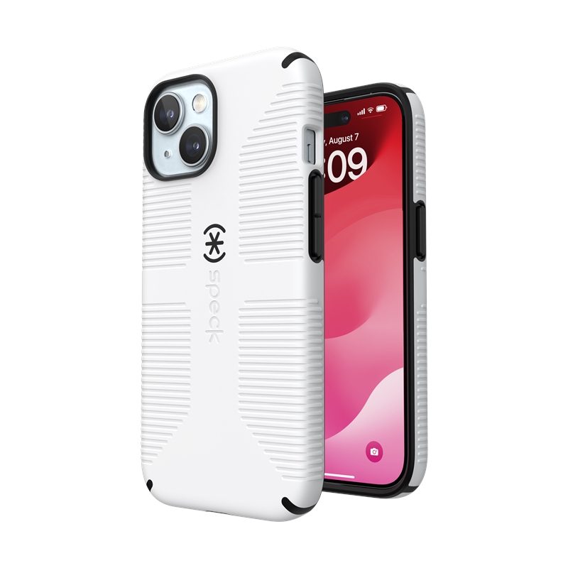 Speck Candyshell Grip MagSafe - iPhone 17e / 16e / 15 / 14 / 13 ümbris (valge / must)