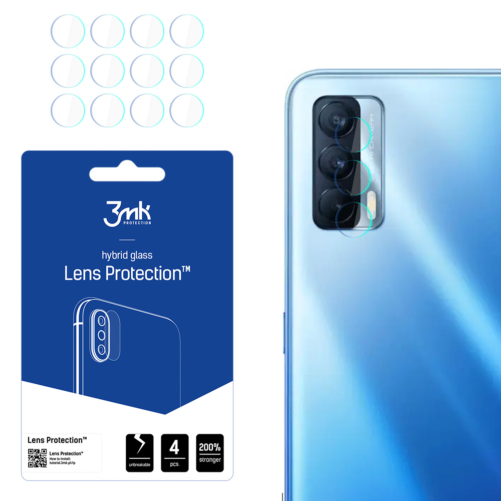 3MK Hübriidklaas kaamera REALME V15 5G Hübriidklaas 4 tk. kaamerale