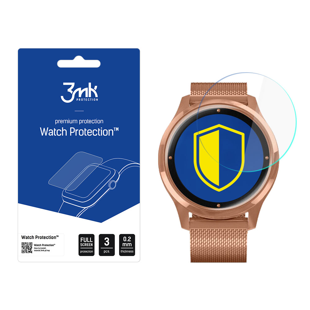 Garmin Vivomove Luxe – 3mk Watch Protection FlexibleGlass nutikella ekraanikaitse