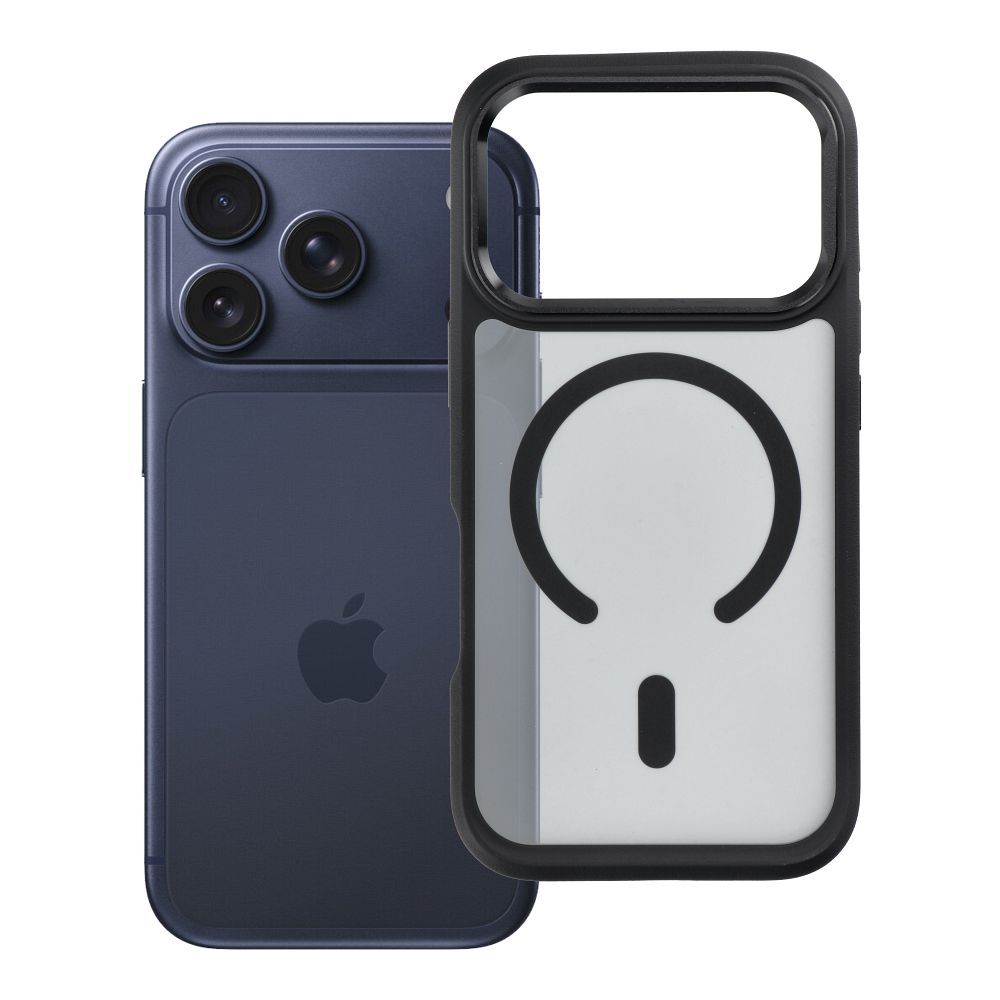 Kaitseümbris seadmele iPhone 18 Pro / 17 Pro: Forcell F-Protect Smoke Hybrid Premium, MagSafe'iga ühilduv, värv: must