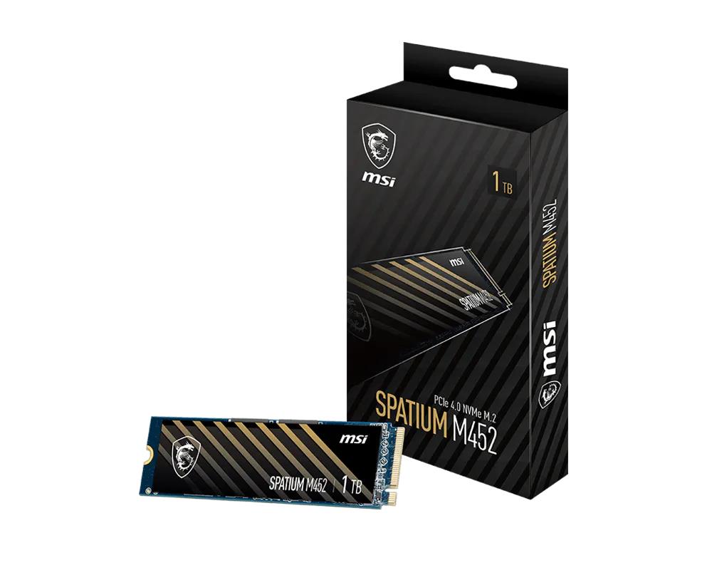 MSI NVMe SSD-ketas Spatium M452 (S78-440L970-P83) – 1000 GB, M.2 NVMe