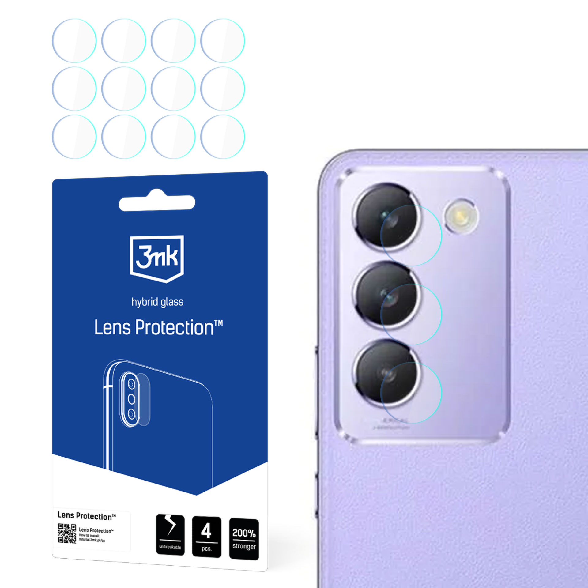 Vivo V40 SE 5G – 3mk Lens Protection kaamera objektiivi kaitse