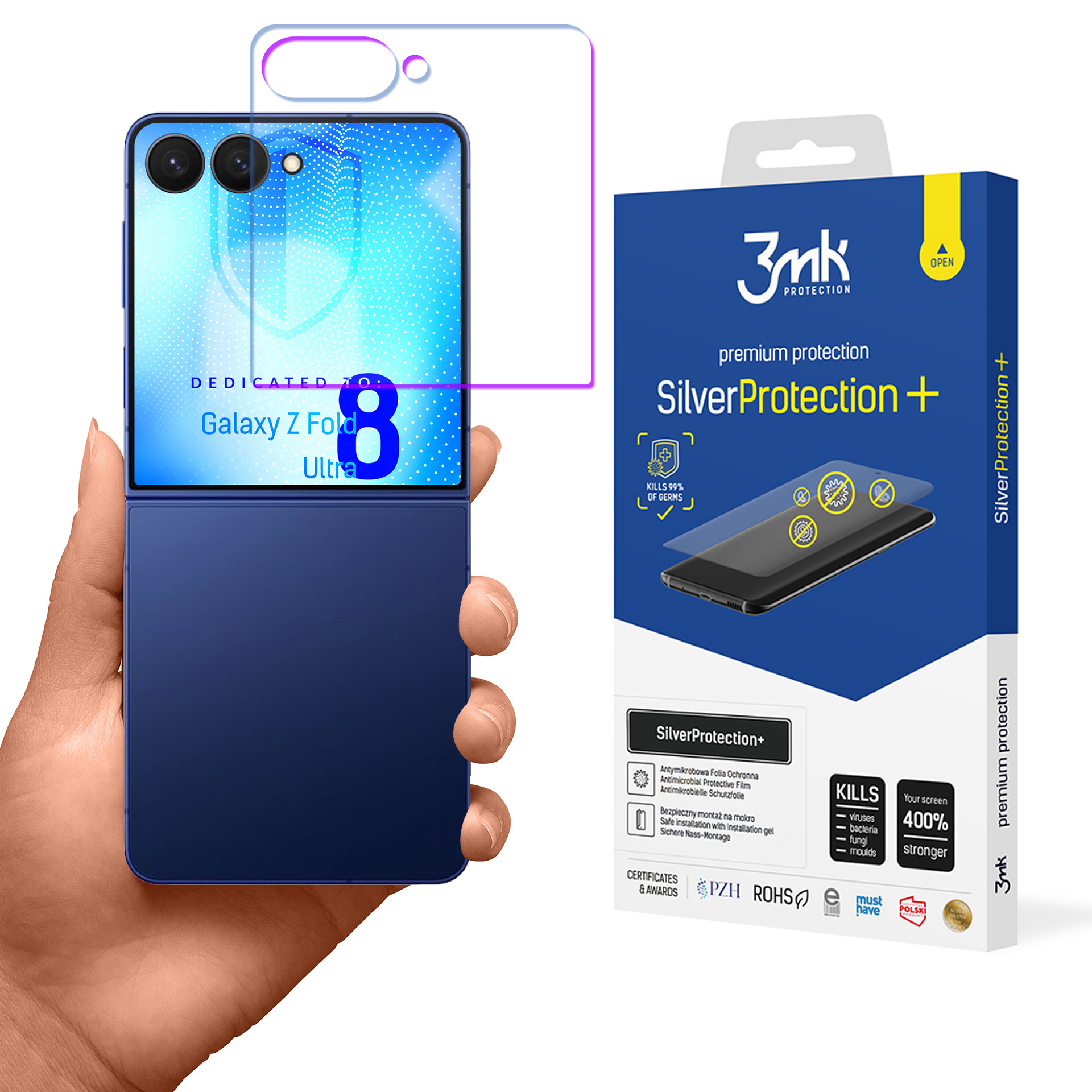 Samsung Galaxy Z Fold 8 Ultra – 3mk SilverProtection+ telefoni ekraanikaitse
