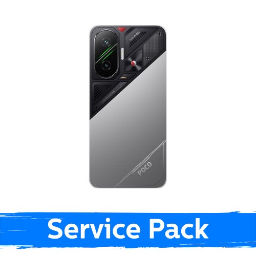Задняя крышка для Xiaomi Poco F7 5G, Cyber Silver, серебристая, сервисная упаковка