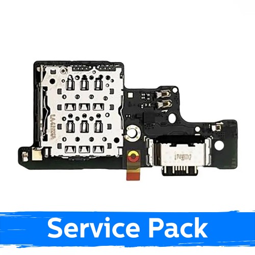 Charging Port Compatible With Xiaomi Redmi Note 14 4G (+SIM reader) with Flex / Plata (Service Pack)