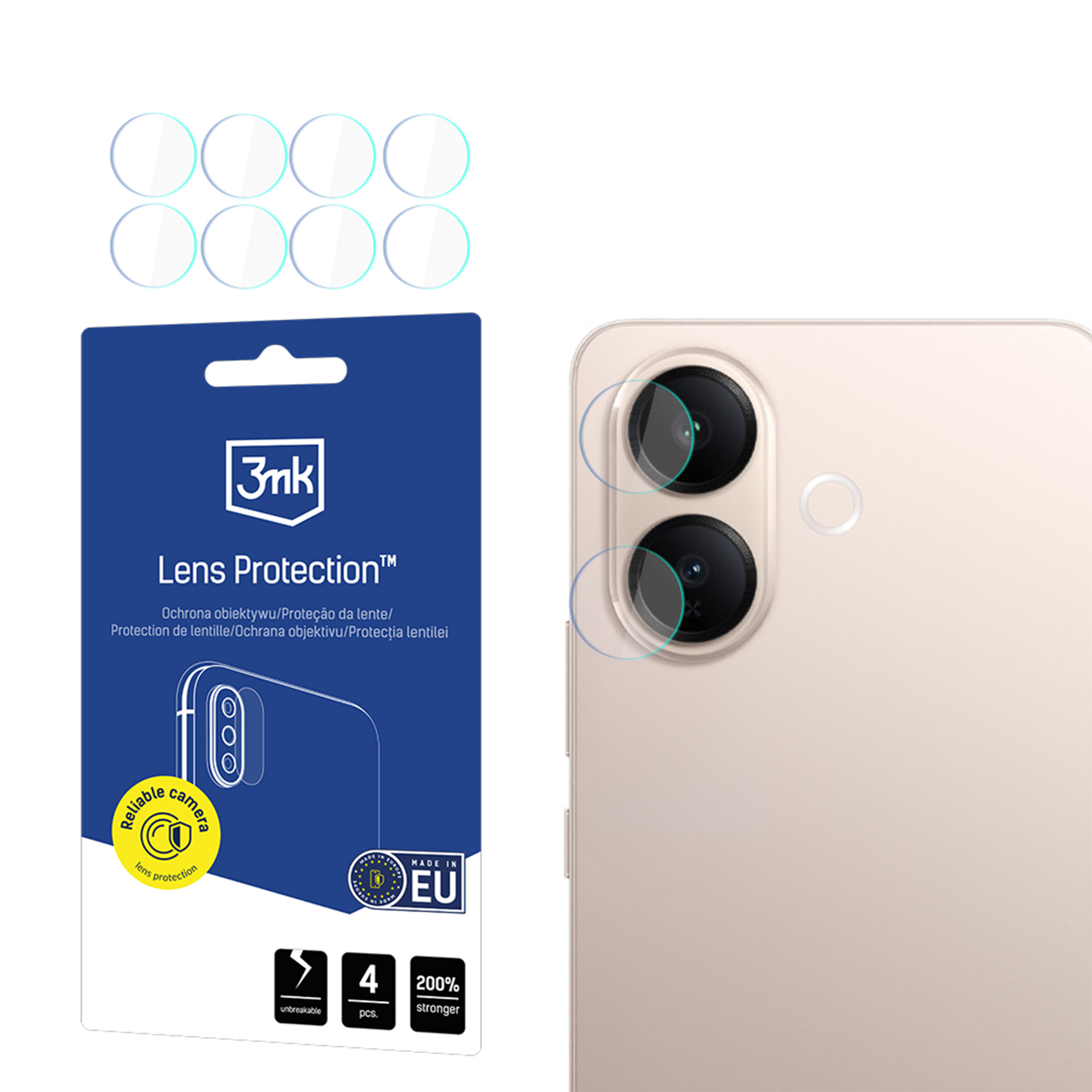 Vivo V70 Lite – 3mk Lens Protection kaamera objektiivi kaitse