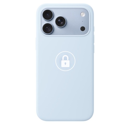 “Silicone Case v2” ümbris iPhone 18 Pro, helesinine, pakendis