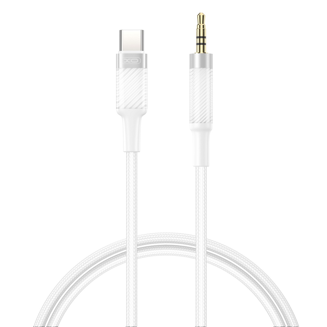 XO audiokaabel NB-R279B USB-C - jack 3,5mm 1,0m, valge