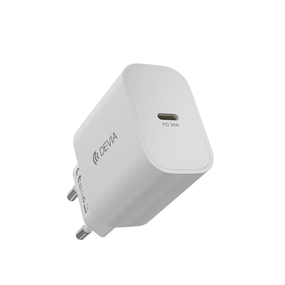 Devia Smart PD GaN seinalaadija, 30 W, 1 × USB-C, valge