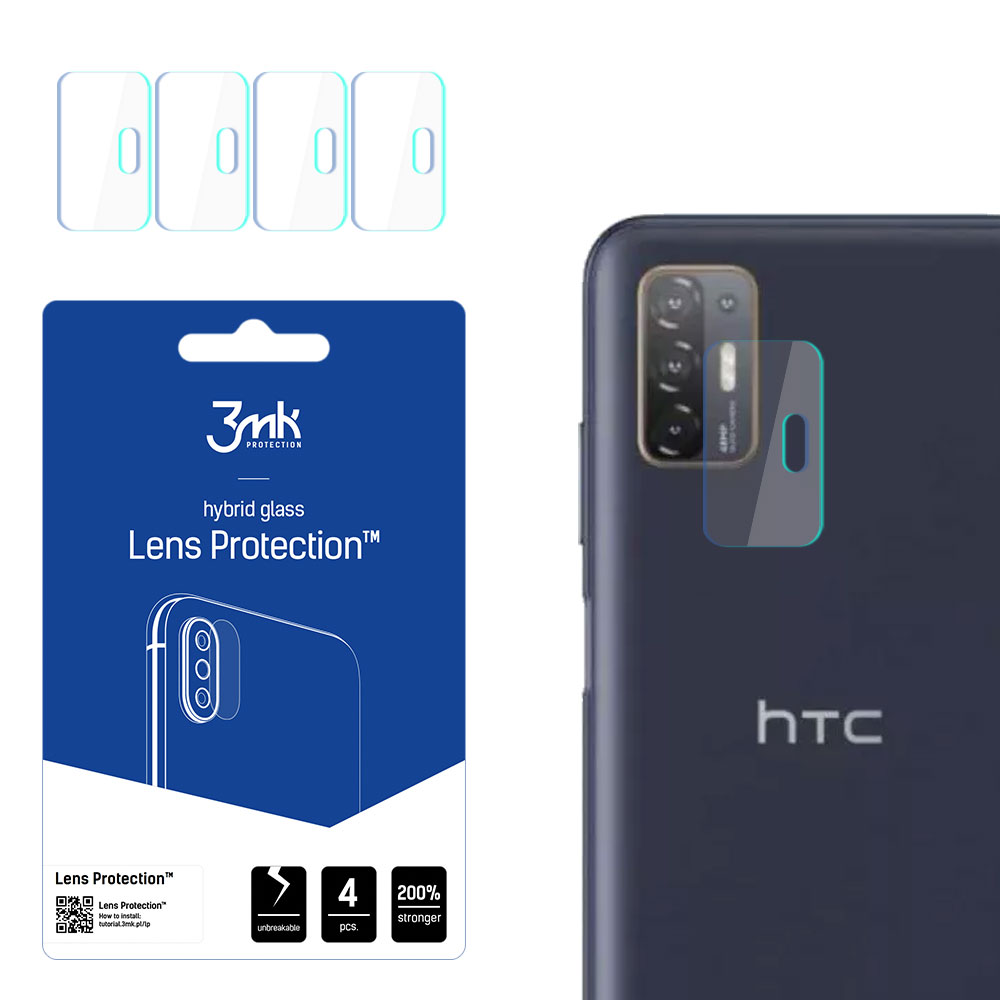 3MK FLEXIBLE GLASS LENS hübriidklaas PROTECT HTC DESIRE 21 PRO 5G 4 tk. kaamerale