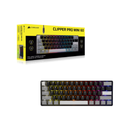 Corsair CLIPPER PRO MINI 60% Halli efektiga mänguriklaviatuur, must