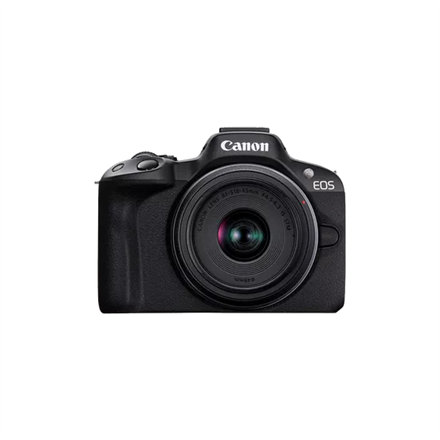 Canon EOS R50 peegelkaamera korpus (SIP), 24,2 MP, pildistabilisaator, ISO tundlikkus (maks.) 32000, ekraani diagonaal 2,95 ", Wi-Fi, videosalvestus, automaatne/käsitsi, CMOS, must