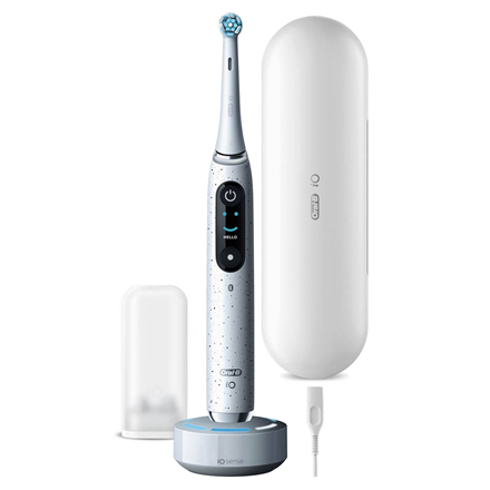 Oral-B elektriline hambahari iO10 Series, laetav, täiskasvanutele, harjapeade arv komplektis 1, pesurežiimide arv 7, Stardust White