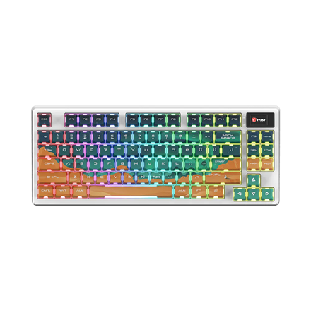 MSI FORGE GK600 TKL WIRELESS MARS Mängu klaviatuur Juhtmevaba US Bluetooth Juhtmevaba ühendus Mehaaniline lineaarne