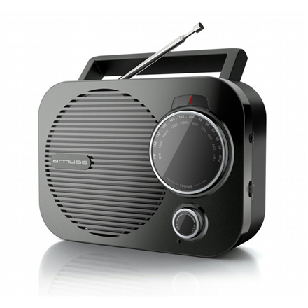 Muse M-050 R kaasaskantav raadio, AUX-sisend, must