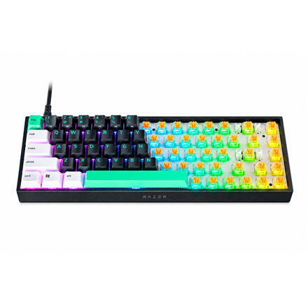 Razer Reclusa X Mini 65% Mehaaniline Mängu klaviatuur Juhtmega US Razer Mechanical Switches Gen-3 (Taktiilne) Must