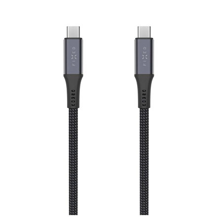 Fixed Braided Cable USB-C/USB-C, 2m, USB4 gen2 20Gbps, 4K 60Hz, 240W FIXDBP-CC2-GR
