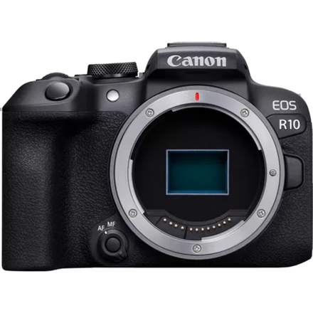 Canon EOS R10 peegelkaamera korpus, 24,2 MP, pildistabilisaator, ISO tundlikkus (maks.) 32000, Wi-Fi, videosalvestus, käsitsi, CMOS, must