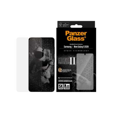 PanzerGlass keraamiline ekraanikaitse Samsung New Galaxy S26, Ultra-Wide Fit, koos EasyAligneriga, PanzerGlass