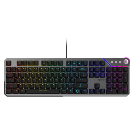 MSI STRIKE 600 V2 SILENT mängurite klaviatuur, juhtmega, US, mehaaniline – vaikne