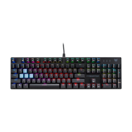 Acer Predator Aethon 303 klaviatuur, juhtmega, US paigutus, Kailh Blue, must, jaemüügipakend